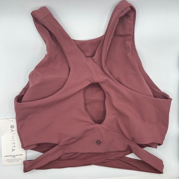 Athleta | NEW Conscious Cut Out Crop Sports Bra Workout Yoga Racerback D-DD L - Picture 5 of 12